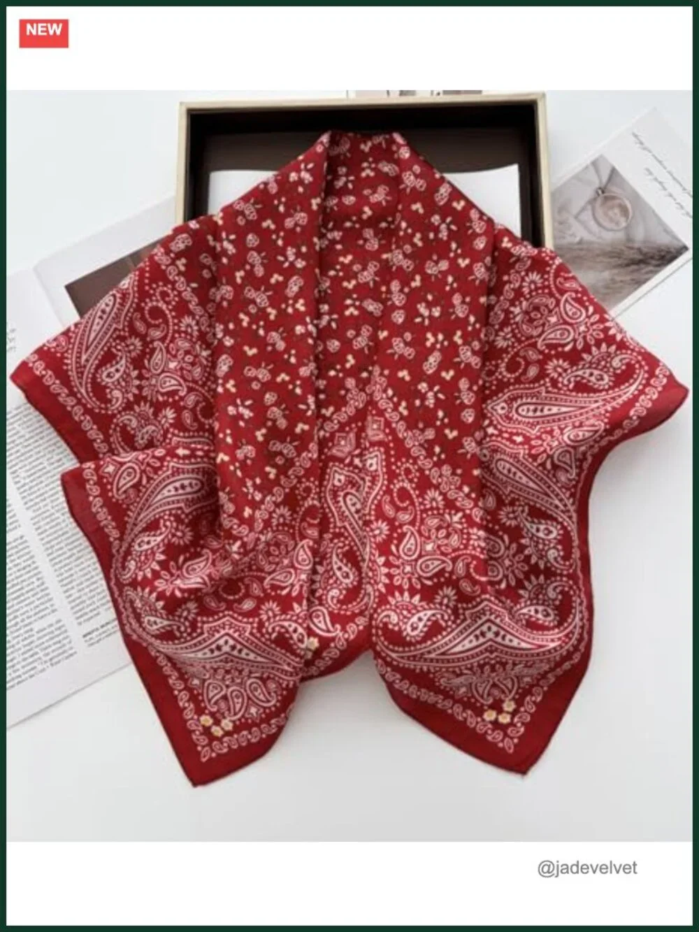 Satin Silk Square Scarf for Hair Neck Wrap